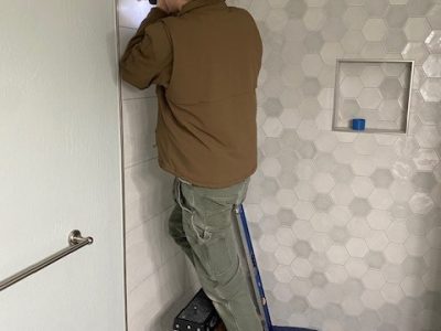Before and After Shower Slider Door Installation