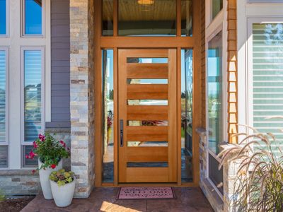 Modern Wood Front Door Replacement